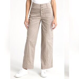 Wit & Wisdom‎ Ab Solution Skyrise High Waist  Exposed Button Wide-Leg Pants
